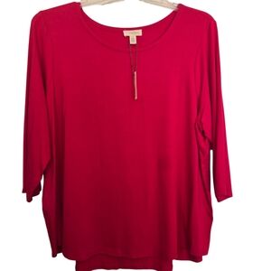 NWT Cupio Hot Pink 3/4 Sleeve Tee Shirt